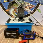 Echolot mit Batterie und Ladegerät